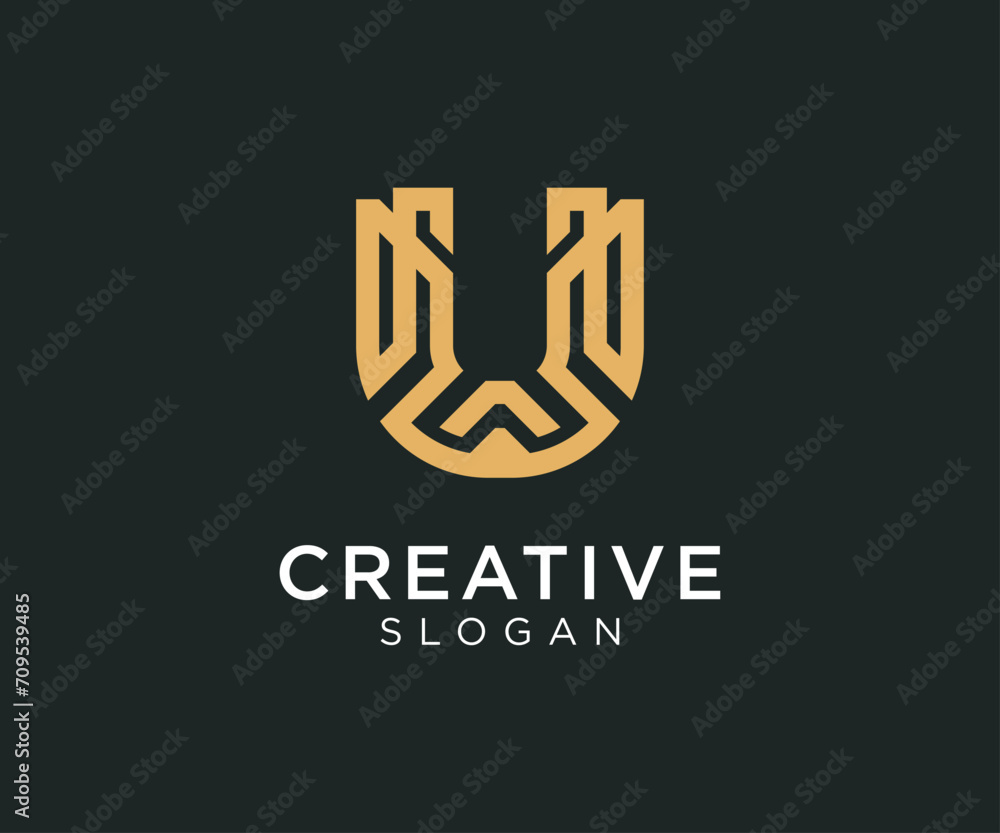 Letter U logo design for various types of businesses and company. colorful, modern, luxury letter U logo