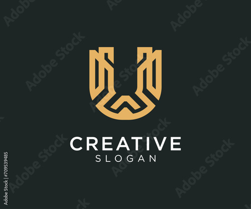 Letter U logo design for various types of businesses and company. colorful, modern, luxury letter U logo