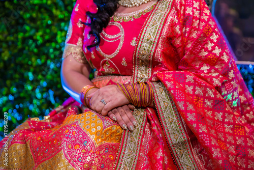 Indian bride's traditional wedding outfit