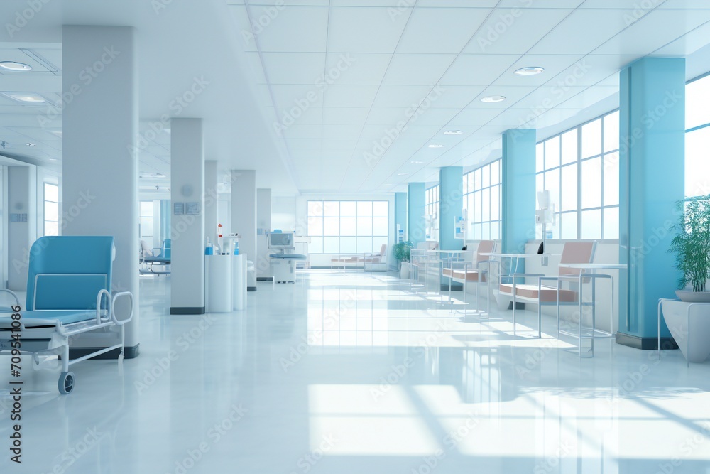Clean hospital interior background Generative AI Clean hospital interior background Generative AI