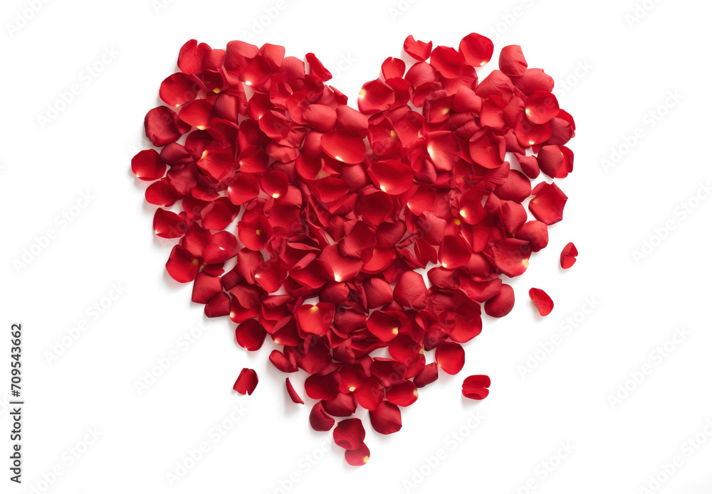 Heart made of red rose petals on transparent background. PNG Heart made of red rose petals on transparent background. PNG