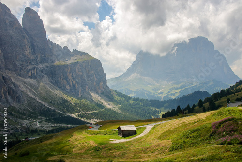 Dolomite's landscape in Alta Badia photo