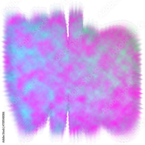 A transparent dreamlike abstract psychedelic cloud burst design element.