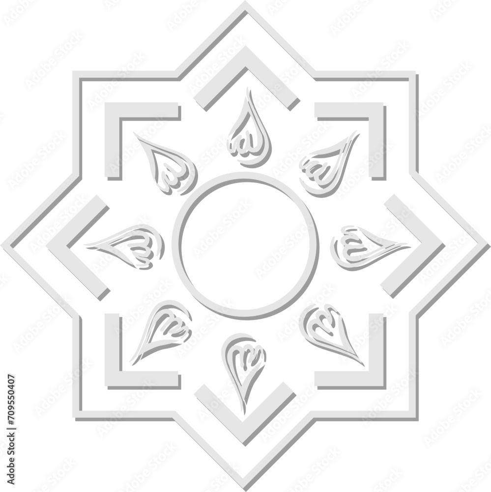 flat islamic decoration