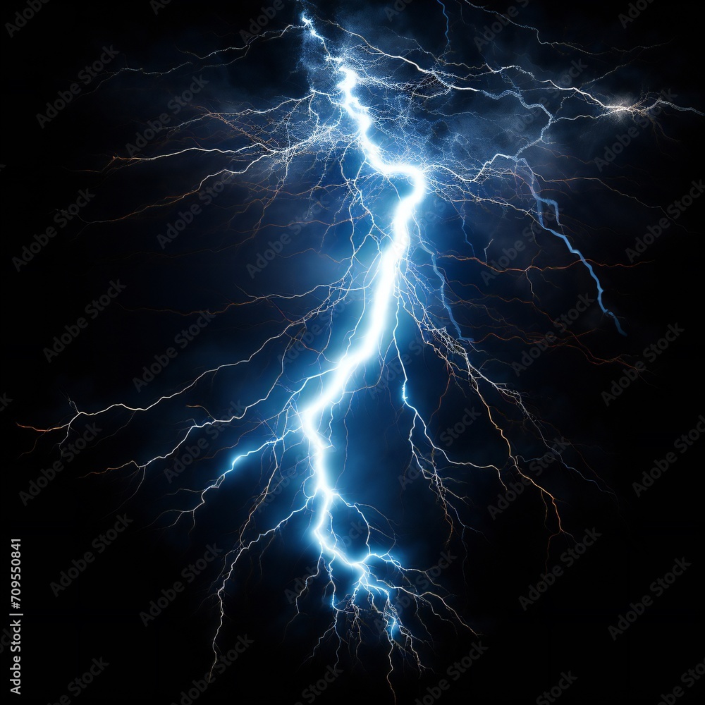 Empty lightning bolt frame on black background Generative AI Empty lightning bolt frame on black background Generative AI