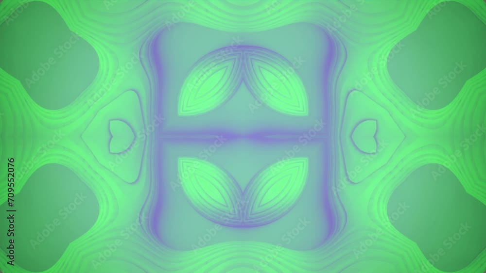 digital loop animation in bright green and purple color scheme. 3d rendering 4K digital loop animation in bright green and purple color scheme. 3d rendering 4K