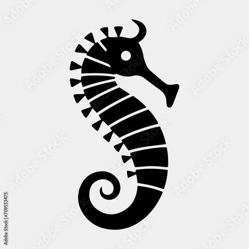 sea horse animal vector illustration design template vector