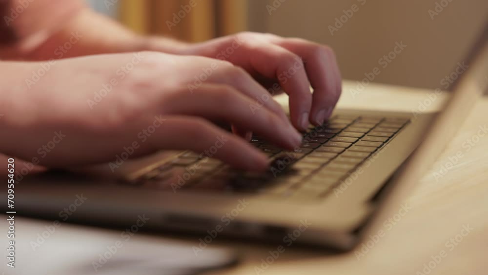 Close Up Of Hands Typing On Laptop Computer Close Up Of Hands Typing On Laptop Computer