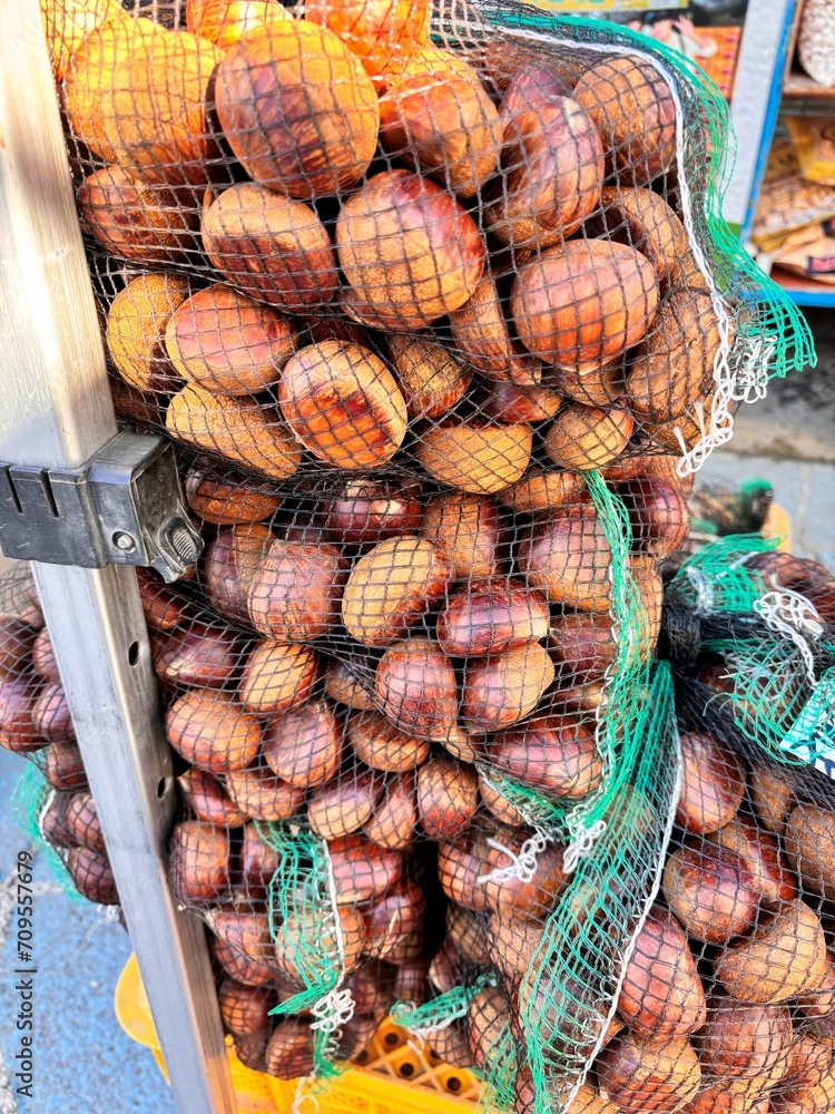 Harvested chestnut bundle