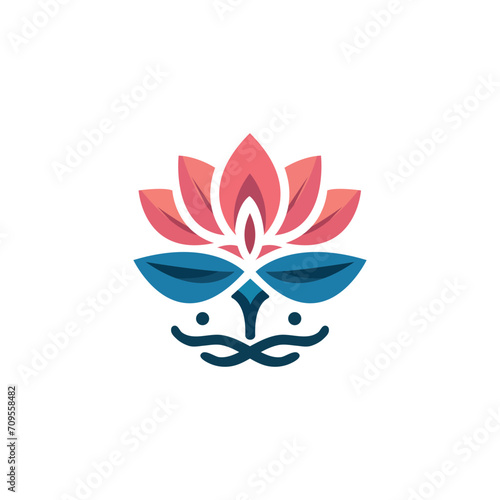 unique flower logo design vector template 