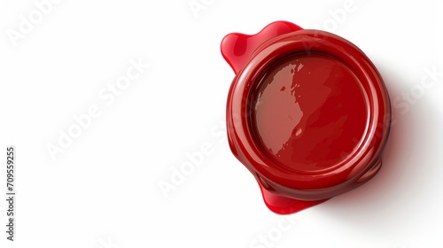 vector perfect red wax seal isolated    photo