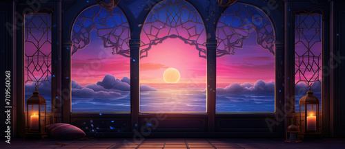 Enchanting Sunset Over the Sea: A Captivating Sky's Dance of Light and Fantasy