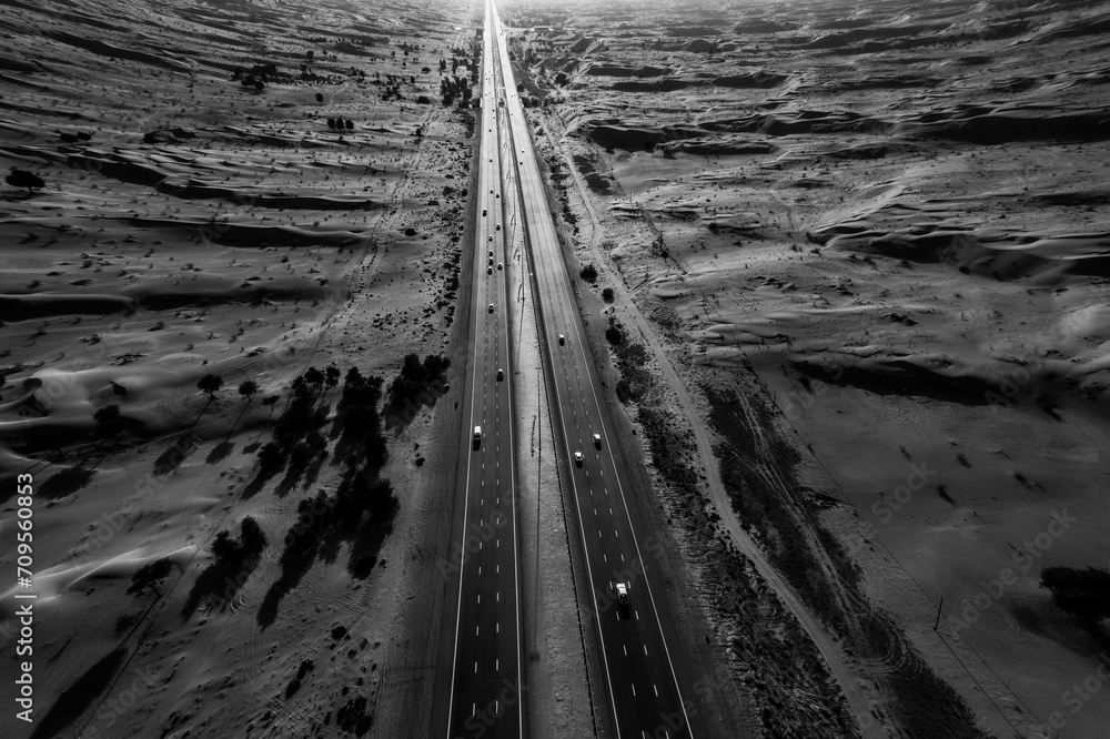 Road and desert