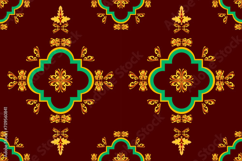 Luxury Victoria oriental traditional seamless pattern. Native luxuries pattern style design for interior, wallpaper, printing, element, decoration, background, border, embroidery, ornament, fabric 