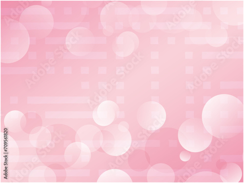 爽やかカラーの抽象的な水玉模様背景素材_ピンク