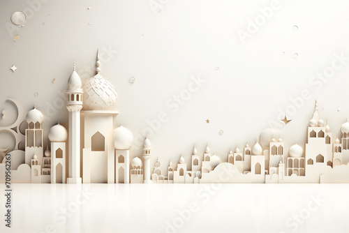 3d illustration of mosque with white background. Ramadan Kareem concept © Graphicsstudio 5