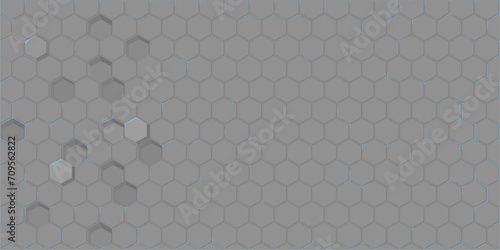 Trendy Abstract Seamless Futuristic Simple Hexagonal Gaming Cyber Vector Tech Background Template