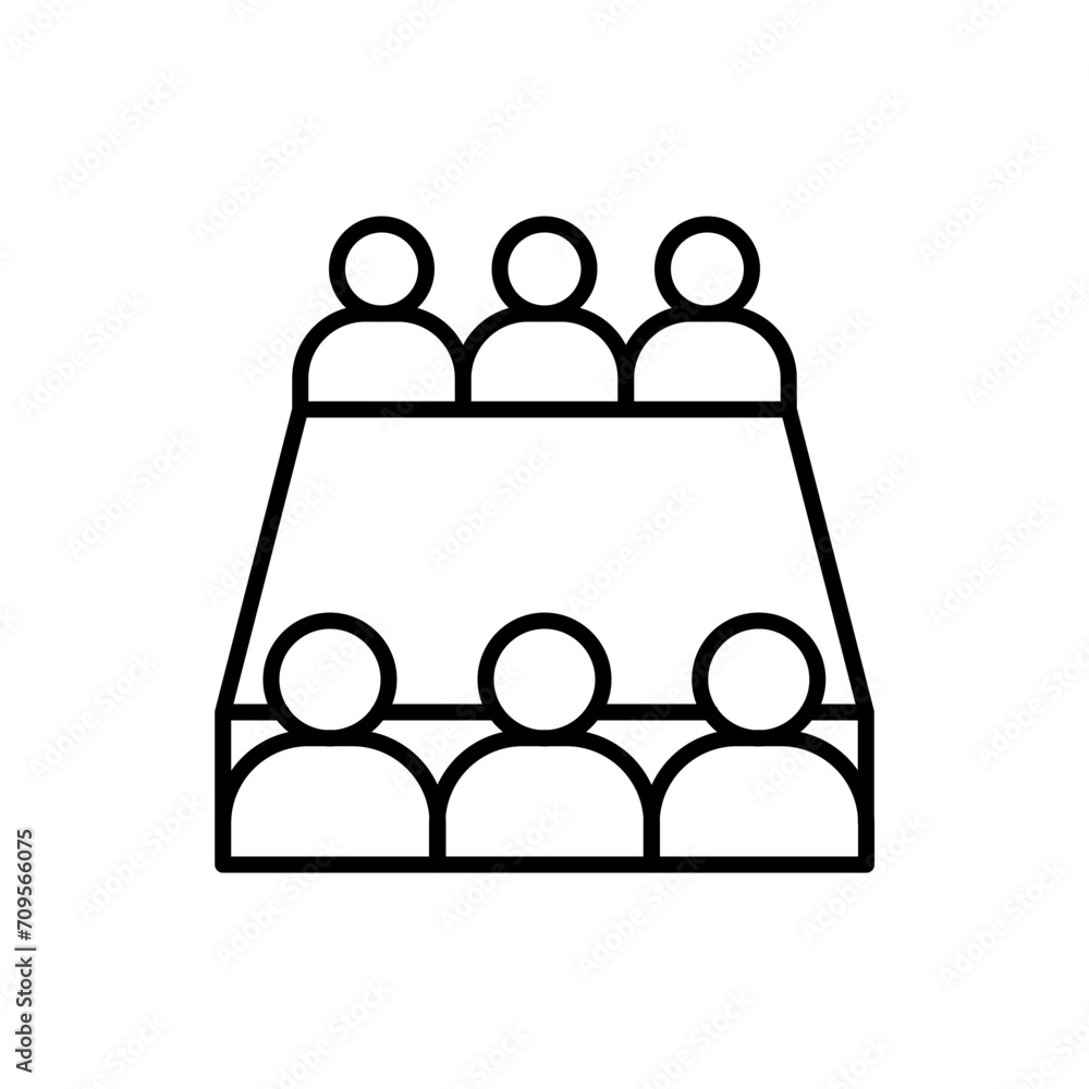 Group discussion outline icons, minimalist vector illustration ,simple transparent graphic element .Isolated on white background Group discussion outline icons, minimalist vector illustration ,simple transparent graphic element .Isolated on white background