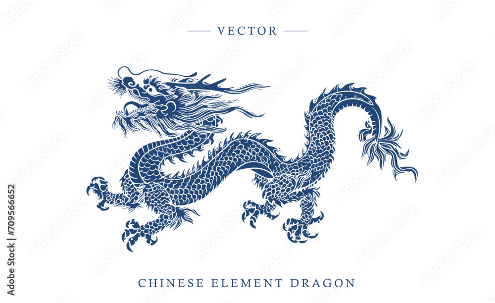 Blue and white porcelain Chinese dragon pattern Blue and white porcelain Chinese dragon pattern