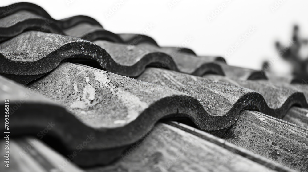 Worn Ridges the ridges of a roof are worn off by the elements. old concrete roof ...