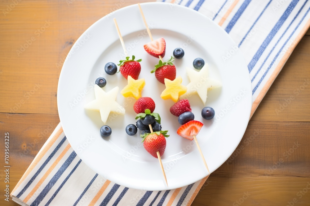 fruit skewers with a variety of berries fruit skewers with a variety of berries