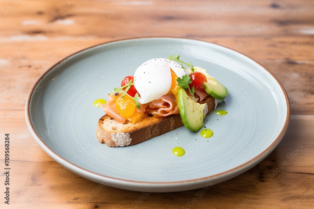 sourdough toast with avocado and poached egg sourdough toast with avocado and poached egg