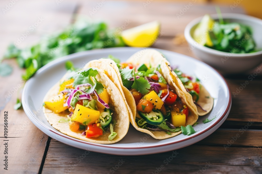 vegan tacos with mango pineapple salsa vegan tacos with mango pineapple salsa