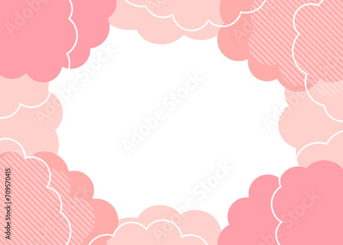 Tableau sur toile モコモコ背景　ピンク