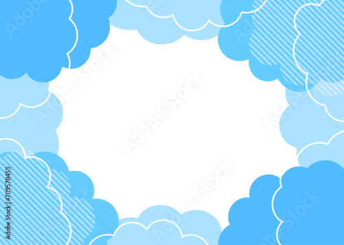 モコモコ背景　水色