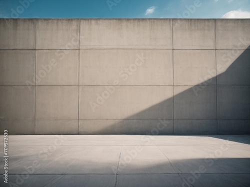 Empty concrete exterior interior wall room, wallpaper and background, for product advertising 