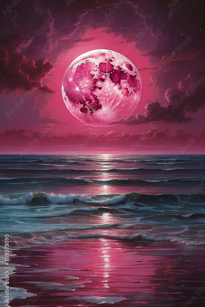 full moon over the sea full moon over the sea