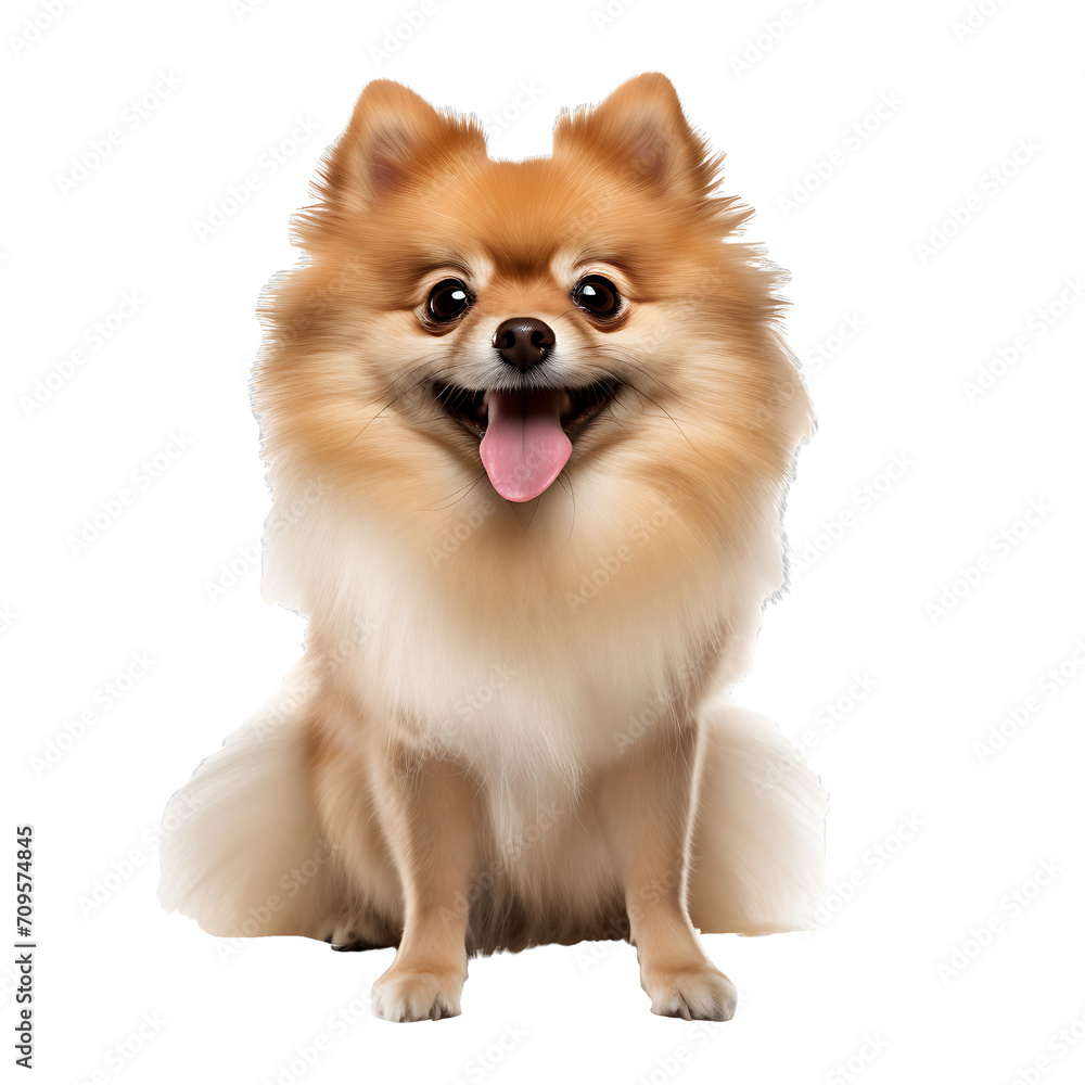 pomeranian spitz puppy Realistic images on transparent background PNG, easy to use.