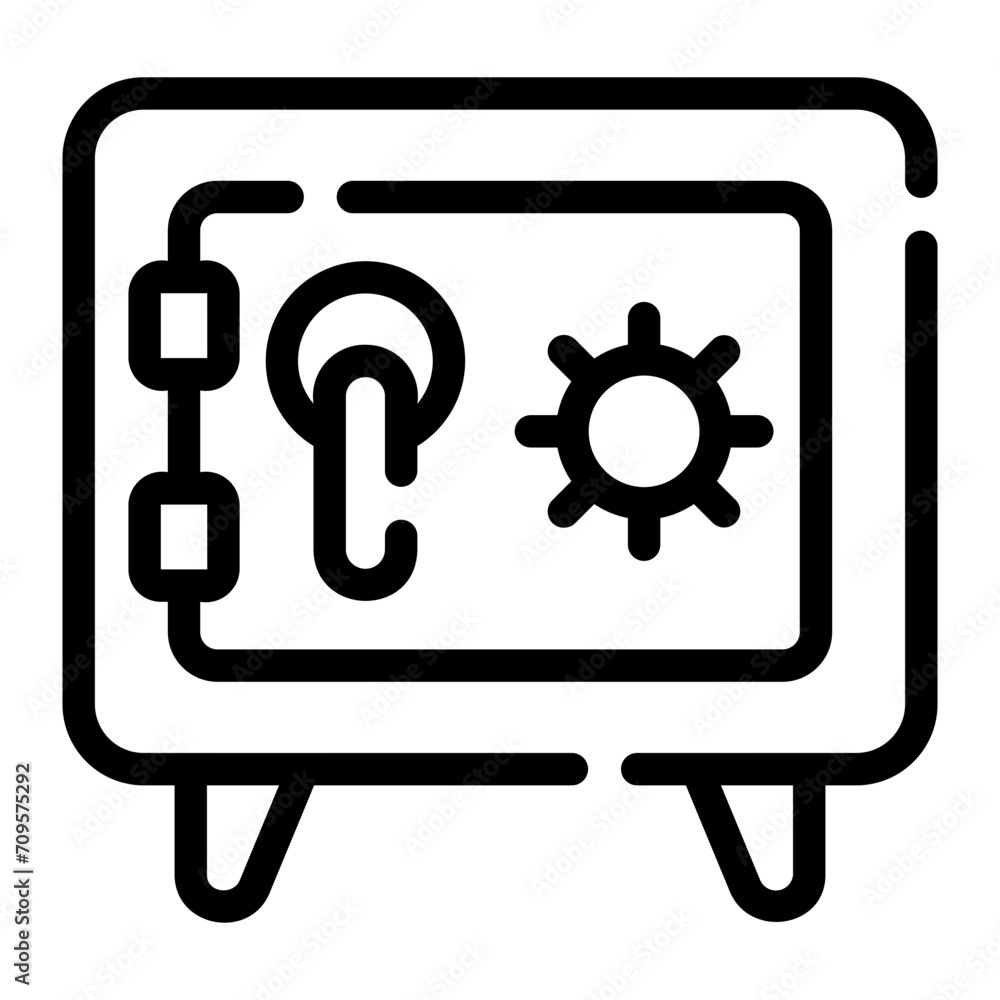 safe box Line Icon safe box Line Icon