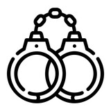 handcuffs Line Icon