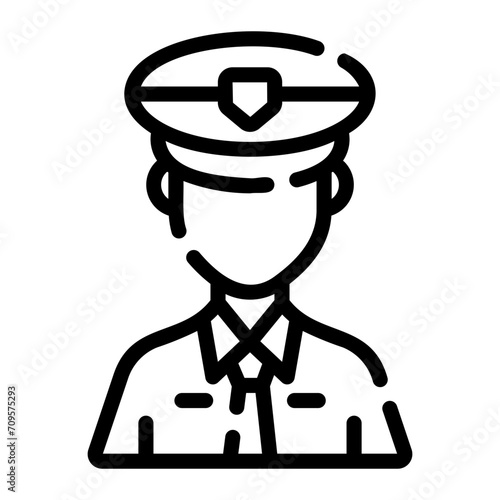 security staff Line Icon