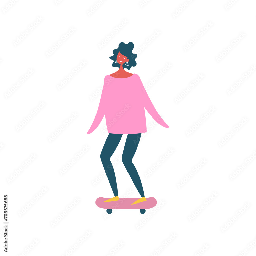 vector person pose in pink clothes studio vector person pose in pink clothes studio