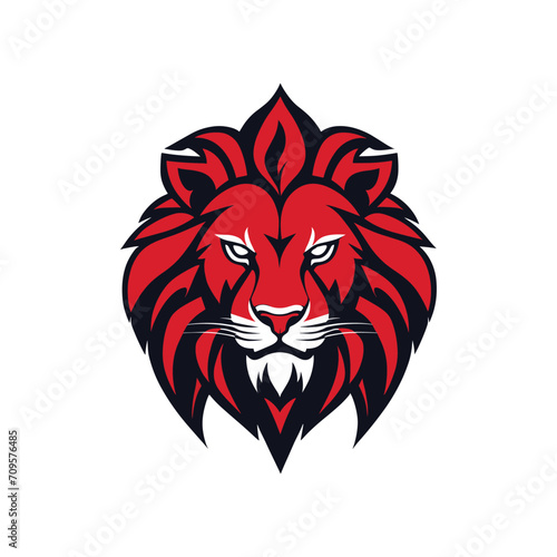 Vector hand drawn lion esport logo