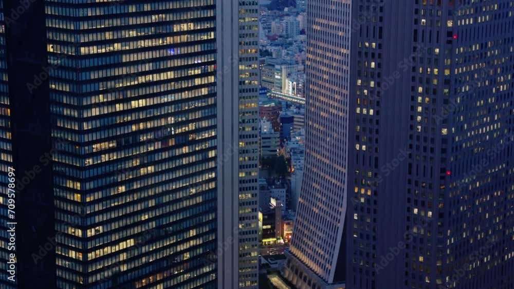 Tokyo City Skyscrapers in Early Evening at Tokyo Metropolitan Building Observatory Tokyo City Skyscrapers in Early Evening at Tokyo Metropolitan Building Observatory