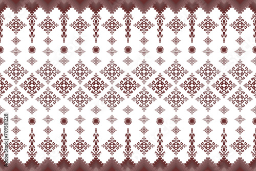 Ethnic brown geometric traditional seamless pattern. Native motif geometry boho style design for elements, texture, textile, background, fabric, clothing, decoration, printing, interior, wallpaper 