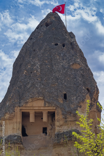 Obraz na płótnie Typical Cappadocia landscape soft volcanic rock, shaped by erosion. w salonie