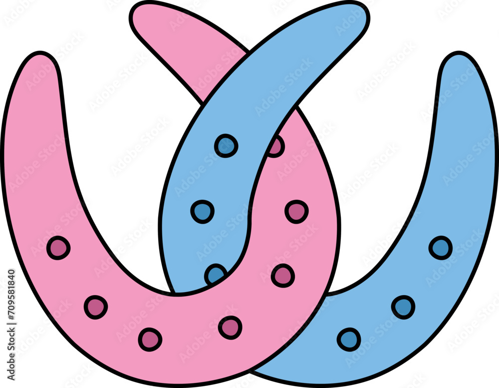 Horse Shoe Cross Handdrawn Cartoon Horse Shoe Cross Handdrawn Cartoon