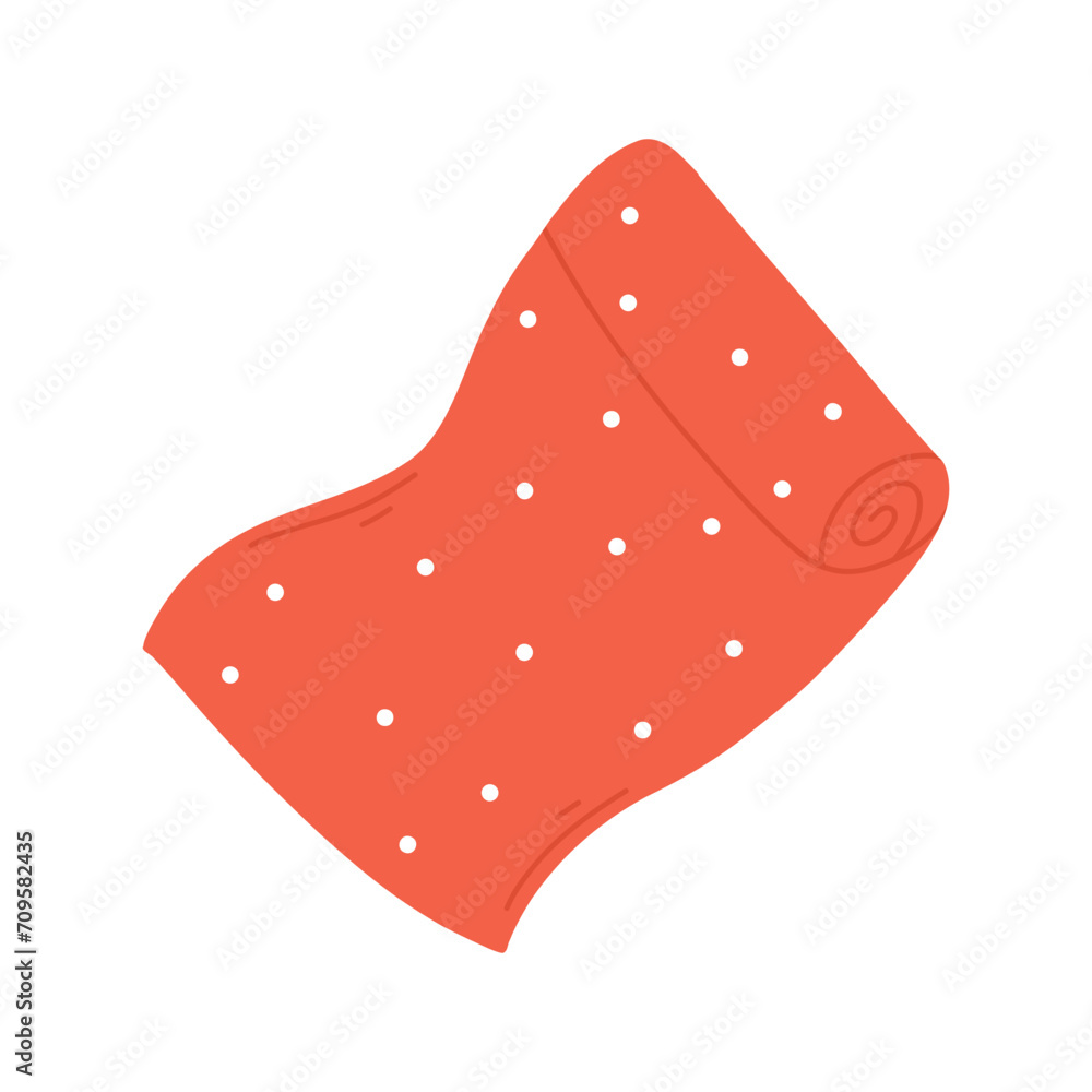 Roll of fabric. Hand-drawn Isolated piece of fabric. Vector illustration. Roll of fabric. Hand-drawn Isolated piece of fabric. Vector illustration.