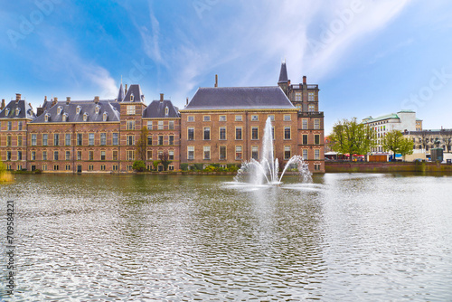 View of the Hofvijver and the Binnenhof in The Hague, Netherlands. © Tanya
