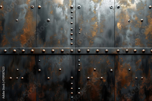Textured Metal Panels with Rivets