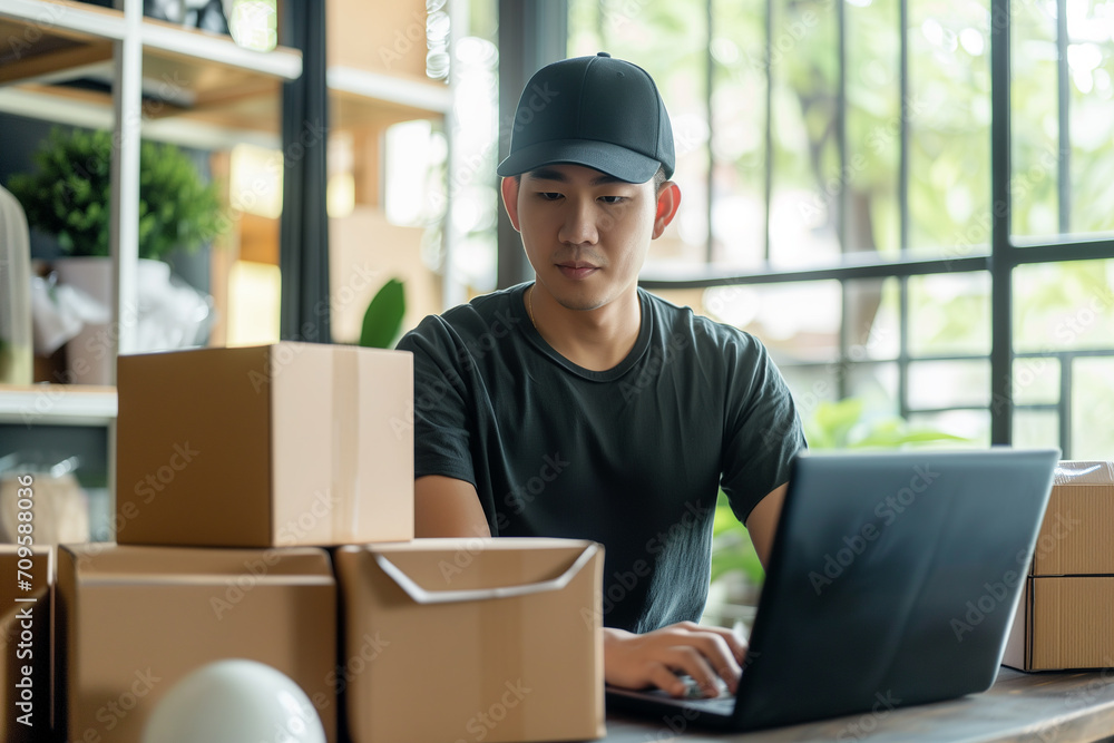 Entrepreneur Managing Online Business Entrepreneur Managing Online Business