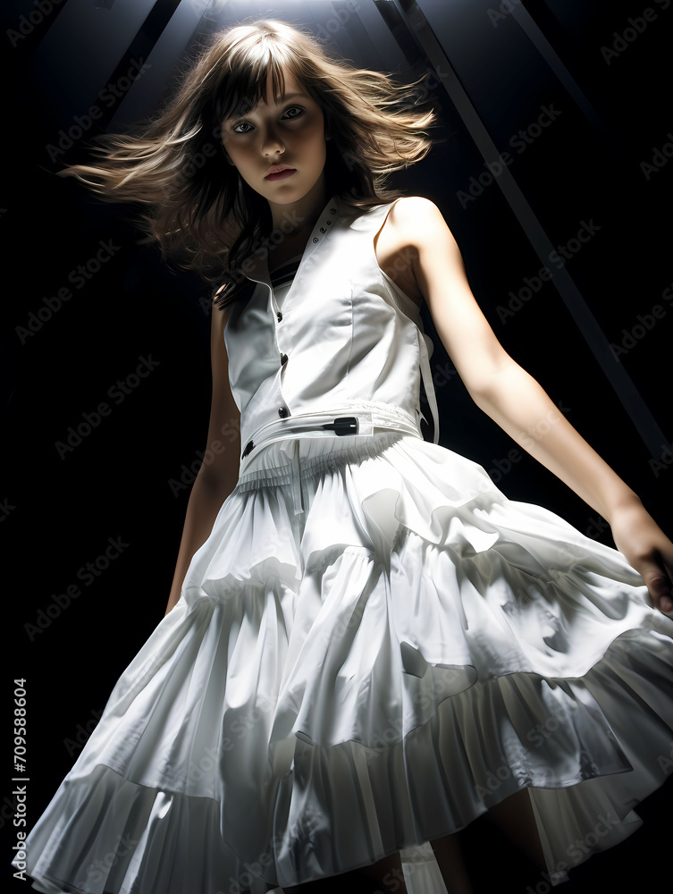 A Girl In A Light Dress, A Woman In A White Dress