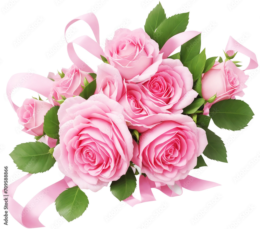 bouquet of pink roses