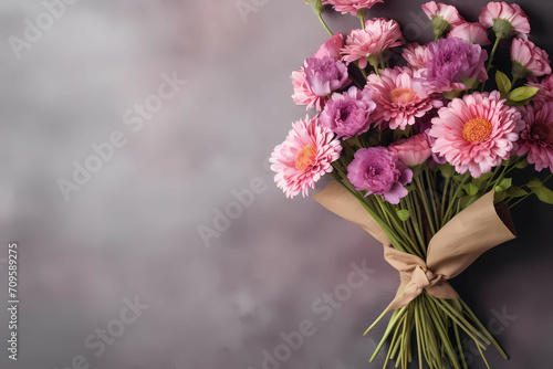 Wallpaper Mural Mothers Day Background, A Bouquet Of Pink And Purple Flowers Torontodigital.ca