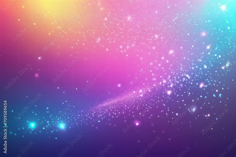 Glittering gradient background with hologram effect and magic lights Glittering gradient background with hologram effect and magic lights