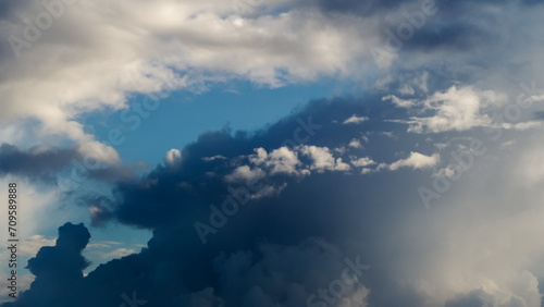 Ciel partiellement couvert, moutonné de cumulus de beau temps © Anthony